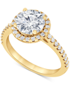 BADGLEY MISCHKA CERTIFIED LAB GROWN DIAMOND HALO ENGAGEMENT RING (2-1/2 CT. T.W.) IN 14K GOLD
