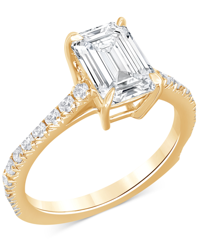 Badgley Mischka Certified Lab Grown Diamond Engagement Ring (2-1/2 Ct. T.w.) In 14k Gold In Yellow Gold