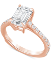 BADGLEY MISCHKA CERTIFIED LAB GROWN DIAMOND ENGAGEMENT RING (2-1/2 CT. T.W.) IN 14K GOLD