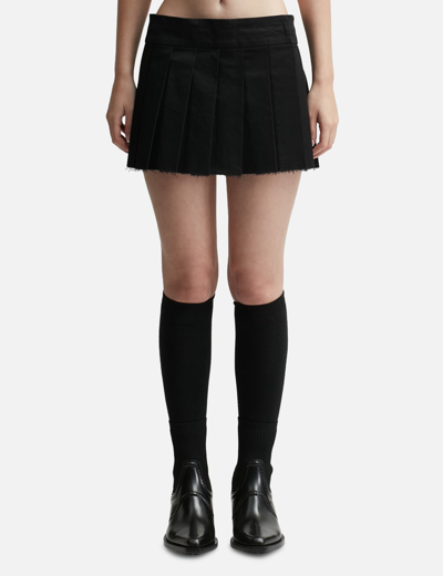 Open Yy Black Pleated Miniskirt