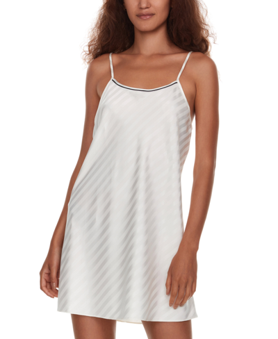 Flora By Flora Nikrooz Women's Angela Striped Satin Chemise In Ivory