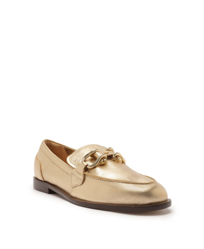 Arezzo Women's Caroline Round Toe Loafers In Gold Metallic