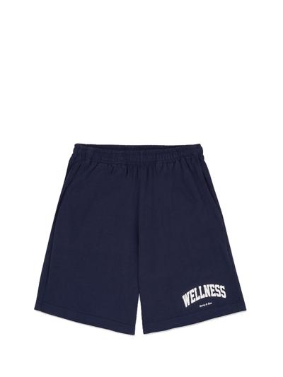Sporty And Rich Wellness Ivy Short Woman Navy In Cotton In Blue