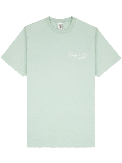 Sporty And Rich Villa T-shirt Woman Jade In Cotton In Green