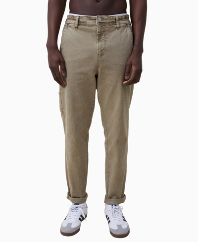 Cotton On Men's Relaxed Tapered Jeans In Worker Sand