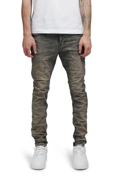 Purple Brand Purple Skinny Fit Jeans In Indigo Oil Repair