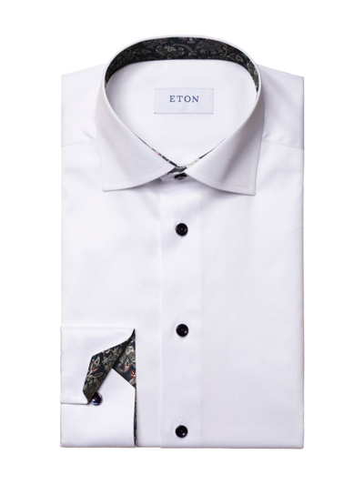 Eton Men's Contemporary-fit Paisley Twill Shirt In White