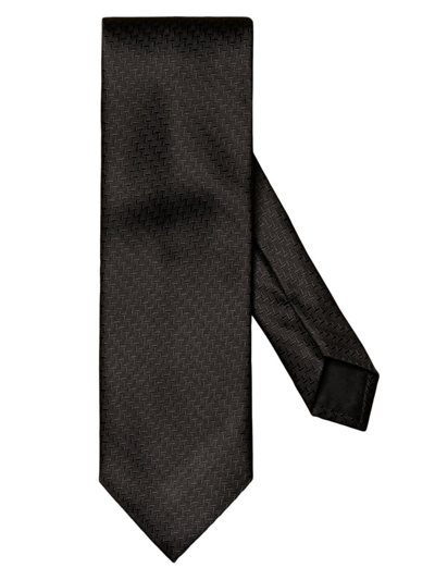 Eton Men's Tonal Zigzag Silk Tie In Black