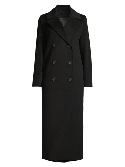 Cinzia Rocca Women's Double-breasted Wool Coat In Black