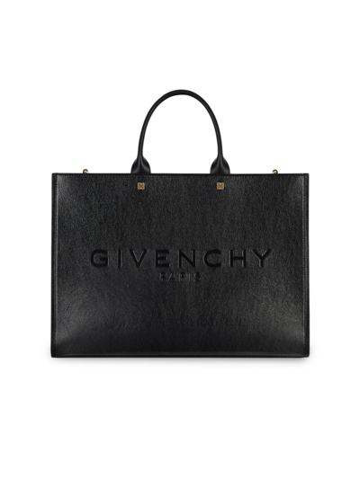 Givenchy Women's Medium G-tote Shopping Bag In Leather In Black