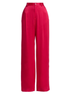 LAPOINTE WOMEN'S DOUBLEFACE SATIN PLEATED trousers