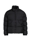 Stone Island Garment Dyed Crinkle Reps Down Jacket In Black