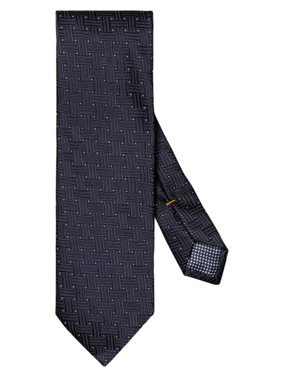 Eton Men's Pin-dot Silk Tie In Navy