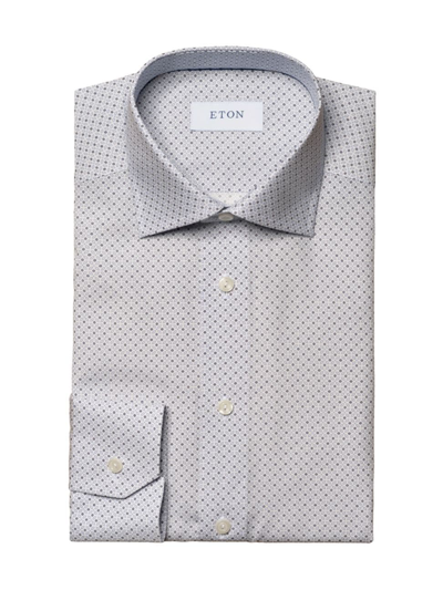 Eton Men's Contemporary-fit Micro Floral Poplin Shirt In Blue