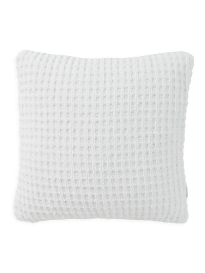 Sunday Citizen Snug Waffle Throw Pillow In Clear White