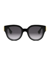 Fendi Women's  First 63mm Round Sunglasses In Black Smoke