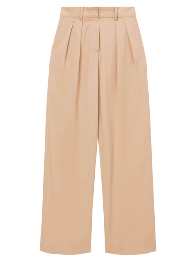 Staud Luisa Pleated Trousers In Camel