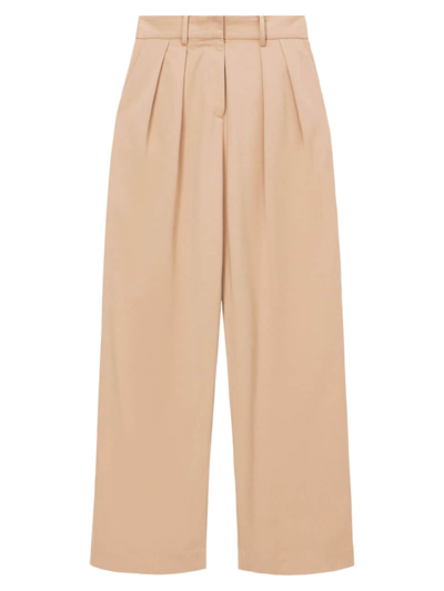 Staud Luisa Pleated Pants In Camel