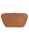 Kusshi Vacationer Leather Makeup Bag In Camel Red Leather