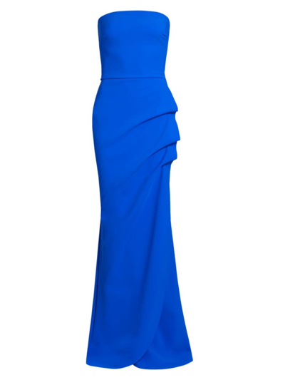 Chiara Boni La Petite Robe Women's Clotilde Strapless Column Gown In Blue Klein