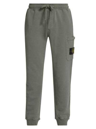 Stone Island Men's Core Fleece Sweatpants In Sage