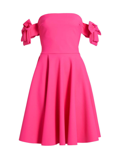 Chiara Boni La Petite Robe Women's Zarissa Bow Cocktail Midi-dress In Spicy Pink