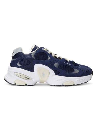 Polo Ralph Lauren Men's Modern Train 100 Low-top Sneakers In Navy White