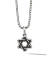 DAVID YURMAN MEN'S DECO STAR OF DAVID PENDANT WITH PAVÉ BLACK DIAMONDS