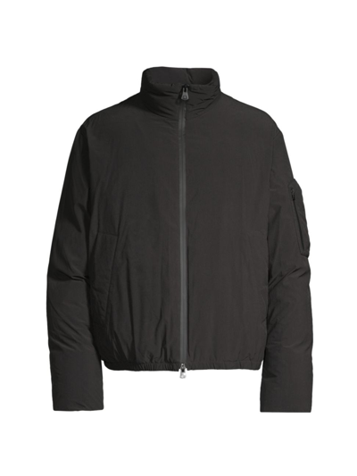 Burberry Multipocketed Down Jacket With Back Embroidered Logo In Black