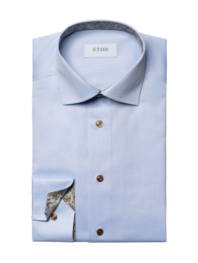 Eton Men's Slim-fit Paisley Twill Shirt In Blue