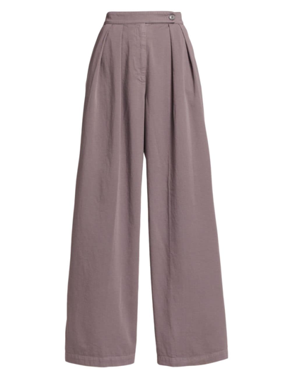Dries Van Noten Pamplona Pleated Wide Leg Trousers In Parma