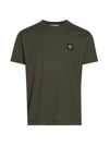 Stone Island Men's Logo Cotton T-shirt In Olive