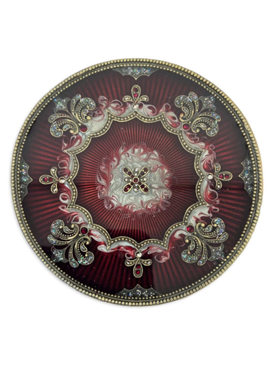 Tizo Jeweled Round Coaster In Red