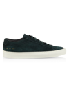 Common Projects Men's Achilles Suede Low-top Sneakers In Green