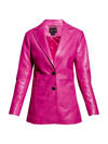 As By Df Dallas Recycled Leather Blazer In Raspberry