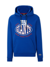 Hugo Boss Boss X Nfl Cotton-blend Hoodie With Collaborative Branding In Giants Medium Blue