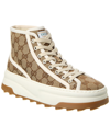 Gucci Tennis 1977 Gg Supreme Canvas High-top Trainers In Beige