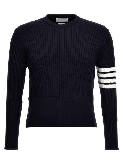 Thom Browne 4 Bar Sweater, Cardigans Blue In 415 Navy
