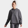 Supply And Demand Pink Soda Sport Women's Ribbed Hoodie In Washed Black
