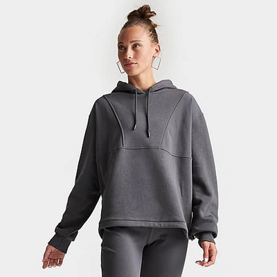 Supply And Demand Pink Soda Sport Women's Ribbed Hoodie In Washed Black