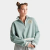 Nike Women's Sportswear Phoenix Fleece Oversized Half-zip Cropped Sweatshirt In Dusty Sage
