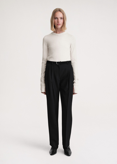Totême Double-pleated Tailored Trousers Black
