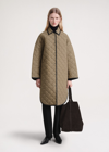 Totême Quilted Cotton Cocoon Coat In Marsh
