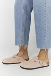 BIRKENSTOCK BOSTON SUEDE CLOG IN LIGHT ROSE, WOMEN'S AT URBAN OUTFITTERS