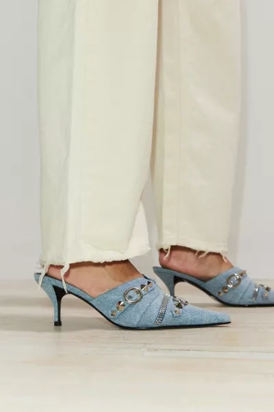 Jeffrey Campbell Alt-rock Heeled Mule In Light Blue ModeSens