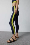 Splits59 Clare High-waisted 7/8 Legging In Indigo + Chartreuse