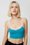 Out From Under So Sweet Lace Seamless Bra Top In Turquoise