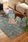 Urban Outfitters Aziza Printed Chenille Rug In Blue Stone