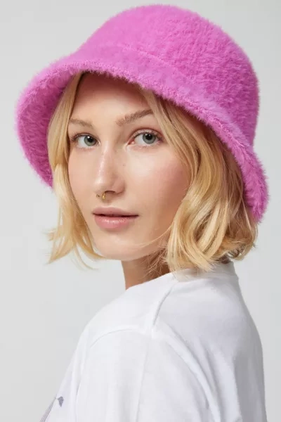 Urban Outfitters Cassie Fuzzy Bucket Hat In Pink