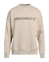 Hinnominate Man Sweatshirt Beige Size Xl Cotton, Elastane